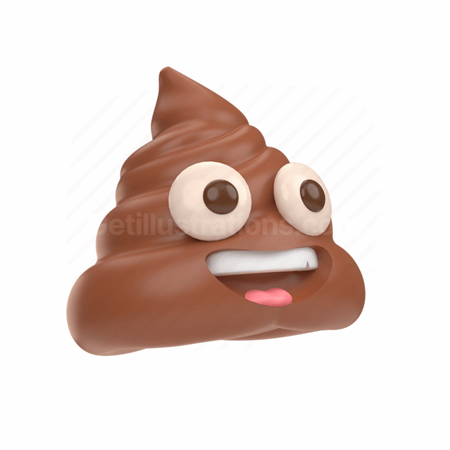 emoticon, emoji, sticker, face, poop, shit, right